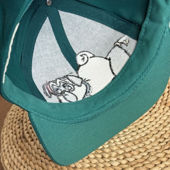 Vintage 90s Disney Pocahontas Percy Pug Hat Teal Snapback Embroidered NWOT Rare - Picture 10 of 10